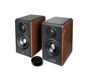 Edifier S880DB MKII Hi-Fi Bookshelf Speakers, Premium 2.0 Active Speaker System, 88W Hi-Res Audio Studio Monitor with LDAC BT5.3, USB-C/Coaxial/Optical/RCA Input Sub-Out for TV, PC, Turntable - Walnut