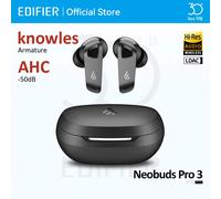Edifier TWS Bluetooth Earbuds NeoBuds Pro 3 Wireless Earphone Hi-Res ANC -50dB Adaptive Noise Cancelling LDAC LHDC Spatial Audio Black