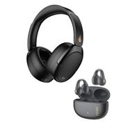 Edifier WH950NB Gen 2 ANC Headphones (Black) + R1 Open-Ear True Wireless Earbuds (Gray) - Hi-Res Audio, All-Encompassing Sound Experience