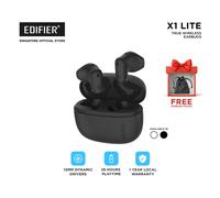 Edifier X1 Lite True Wireless Earbuds， Bluetooth 5.4 Earphones with 26 Hours Playtime Single Mic AI for Clear Calls， IP54 Sweat Resistant Low Latency Headphones Supports Fast Charging