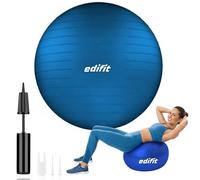 EDIFIT, Pilates Ball, 55.65 and 75, Home Exercise, Includes Pump, Fitball, Pregnant, Yoga Accessories, Gym, Various Sizes (65 cm, Blue)