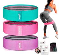 Edifit, Resistance Bands, Elastic, Tapes with 3 Resistance Levels, Exercise, Non-Slip Rubber Bands, Pack of 3, for Gym, Yoga, Crossfit, Pilates or Home Workout (Purple, Pink and Green)