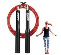 EDIFIT, Skipping Rope, 3 Metres, 165 mm Handle, Adjustable, for Men and Women, Gym Equipment, Home Exercise, Fitness, Boxing, Training (Red and Black)