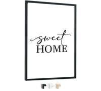 edihome, 50x70 cm Frame, Wood, Acrylic Sheet, Photo and Picture Frames for University Degree, Poster, Photographs, Wedding, Communion, Diplomas (50 x 70 - Black)