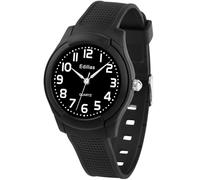Edillas Kids Watch,Children Analogue Quartz Watch for Boys Girls,Waterproof Time Teach Watches,Soft Band Wrist for Sport Outdoor Kids Wrist Watches(Black 8817)