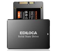 Ediloca 2TB SSD, Internal Solid State Drives, 2.5" SATA SSD 2TB, Up to 550MB/s, 3D NAND TLC, Compatible with Laptop & PC Desktop(ES106 Black)