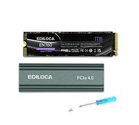 Ediloca EN760 SSD with Heatsink 1TB PCIe Gen4, NVMe M.2 2280, Up to 5000MB/s, Internal Solid State Drive, Dynamic SLC Cache, Compatible with PS5 and PC