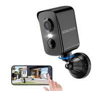 Ediloca Security Camera Outdoor Wireless, 2K 3MP WiFi Camera Outdoor with 300° Horizontal Rotation, Rechargeable Battery, PIR Human Detection, Color Night Vision, 2-Way Audio, Siren, Weatherproof
