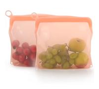 EDIMENS 1.5L Self-Standing Silicone Food Bags | 2 Pack Reusable Freezer Bags, BPA-Free Leakproof Food Pouches | Dishwasher, Microwave & Sous Vide Safe | Eco-Friendly Storage for UK Kitchen