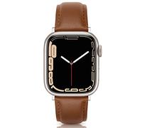 EDIMENS Leather Strap Compatible for Apple Watch 38mm 40mm 41mm 42mm(Series 10), Genuine Leather Sport Casual Wristband Compatible with iWatch Series 10 9 8 7 6 5 4 3 2 1 SE Sports & Edition Men Women