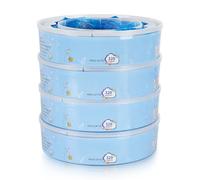 EDIMENS Nappy Bin Refill Cassettes Compatible with Angelcare | 4 Pack 7 Layer Bags Odor-Locking Compatible with Angelcare Nappy Bin Refills & Litter Locker II Nappy Disposal System