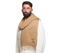 Edinburgh Cashmere 100% Pure Lambswool Stole - 60x180 cm, Extra Fine Large Stole Featured in Vogue, GQ, Tatler & Grazia | Winter Wear & Apparel, Camel
