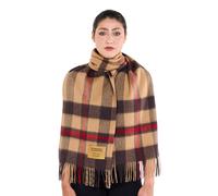 EDINBURGH CASHMERE 100% Pure Men's and women's real lambs wool wraps, shawls, and scarves Ultra soft and cozy includes gift box wrapping. (Camel/Brown 1)