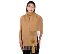 Edinburgh Cashmere Scarf Plain Camel 100% Pure Lambswool