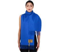 Edinburgh Cashmere Scarf Plain Dark Blue 100% Pure Lambswool