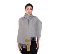 Edinburgh Cashmere Scarf Plain Grey 100% Pure Lambswool