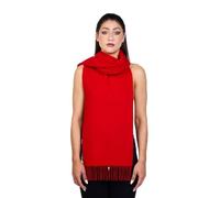 Edinburgh Cashmere Scarf Plain Red 100% Pure Lambswool