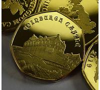 EDINBURGH CASTLE 24ct Gold Commemorative Coin Albums/50p Coin Hunt Collectors 2019 CASTLE SERIES