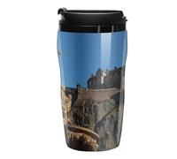 Edinburgh Castle Fontana Coffee Cup Reusable Travel Mug Double Wall Thermal Insulated with Lid Hot Cold Drinks