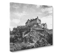 Edinburgh Castle in Scotland Canvas Print | Gallery Wrapped 30mm Frame Wall Art | 14x14 inches | Ready to Hang | Modern Cityscape Picture | Living Room Bedroom Lounge Office
