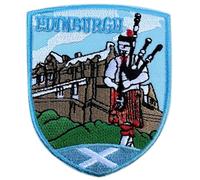 Edinburgh Castle Scotland Patch Embroidered Iron-on/Sew-on Badge (3 Inch) Scottish Highlands Flag Design Travel United Kingdom Souvenir Perfect for Backpacks, Jackets, Hats, Gifts