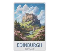 Edinburgh Castle Scotland，Retro Metal Tin Sign Vintage Sign For Home Coffee Wall Decor(15x30cm）6x12 inch-U87