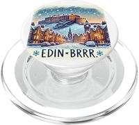 Edinburgh, Cold, Edin-Brrr, Cartoon Illustrated PopSockets PopGrip for MagSafe