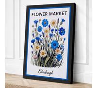 Edinburgh Flower Market Canvas Wall Art Print 18x12 Inch