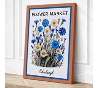 Edinburgh Flower Market Canvas Wall Art Print 30x20 Inch