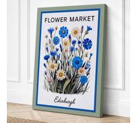 Edinburgh Flower Market Canvas Wall Art Print 36x24 Inch