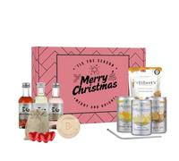 Edinburgh Gin Christmas Set - 3 x 50ml Gin Liqueurs, 3 x Mixers & Mr Filbert’s Snacks | Premium Gin Tasting Gift Box | Alcohol Gift for Him or Her