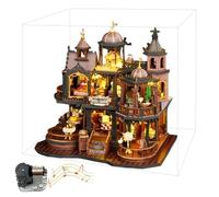 Edinburgh Gothic Castle DIY Dollhouse Kit | 3-Level Medieval European Mansion Scene | Elegant Noble’s Observatory Tower | Craft Gift for Adults (Edinburgh Gothic Castle C)