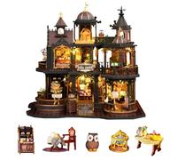 Edinburgh Gothic Castle DIY Dollhouse Kit | 3-Level Medieval European Mansion Scene | Elegant Noble’s Observatory Tower | Craft Gift for Adults (Edinburgh Gothic Castle A)
