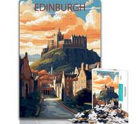 Edinburgh Jigsaw Puzzles for Adults 1000 Jigsaws,Family Game Stress Reliever Difficult Challenge Secret Santa Gifts 50x75cm