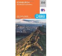 Explorer 350 Edinburgh Map With Digital Version - Orange, Orange One Size