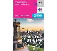 Edinburgh Map | Weatherproof | Peniciuk & North Berwick | Ordnance Survey | OS Landranger Active Map 66 | England | Walks | Cycling | Days Out | Maps | Adventure