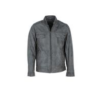 'Edinburgh' Real Leather Bomber Jacket Ashwood Leather Grey XL