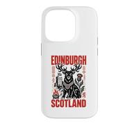 Edinburgh Scotland Stag Guardian Celtic Travel Art Case for iPhone 14 Pro