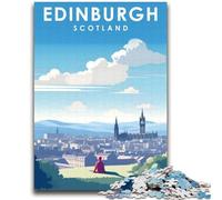 Edinburgh Scotland Travel Jigsaw Puzzles for Adults 2000 Piece,Challenging Game Toys Every Piece Is Unique - Challenging Family Fun Game (70X100cm)