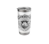 Edinburgh Scotland United Kingdom Distressed Black Print Stainless Steel Insulated Tumbler