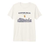 Edinburgh Scotland Vintage Skyline Retro Graphic Premium T-Shirt