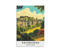 Edinburgh Scotland Vintage Travel Poster Cool Artworks Painting Wall Art Canvas Prints Hanging Picture Home Decors Idea 20x30cm