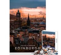 Edinburgh Skyline 1000 Piece Jigsaw Puzzles Strengthen Cognitive Ability And Skill Soothing Serene Leisure Play (38x26cm)
