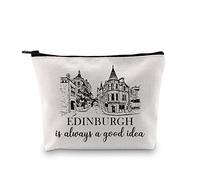 Edinburgh Surprise Trip Gift Edinburgh Weekend Break Away Gift Scotland Girls Trip Gift Edinburgh Scotland Souvenir Travel Zipper Makeup Bag (Good Idea Edinburgh Bag EU)