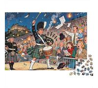 Edinburgh Tattoo Festival Drum Wooden Jigsaw Puzzle Waterproof 1000 Piece Puzzles for Adults Colourful Home Decoration