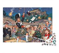 Edinburgh Tattoo Festival Drum Wooden Jigsaw Puzzle Waterproof 1000 Piece Puzzles for Adults Impossible Educational Games