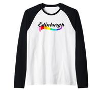 Edinburgh UK Gay Pride LGBTQI + Queer Love Britain England Raglan Baseball Tee