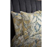 Edinburgh Weavers Tivoli Tropical Luxury Cotton Piped Pair of Pillowcases in Yellow Edinburgh Weavers Yellow