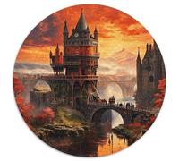 Edinburgh1000 Pieces Circular Puzzle Urban ArchitectureCreative Jigsaw Puzzles Adults And Kids Difficult Challenging1000pcs (67.5x67.5cm)