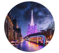 Edinburgh1000 Pieces Round Jigsaw Puzzles Urban ArchitectureCreative Jigsaw Puzzles Adults And Kids Challenging & Educational Art1000pcs (67.5x67.5cm)